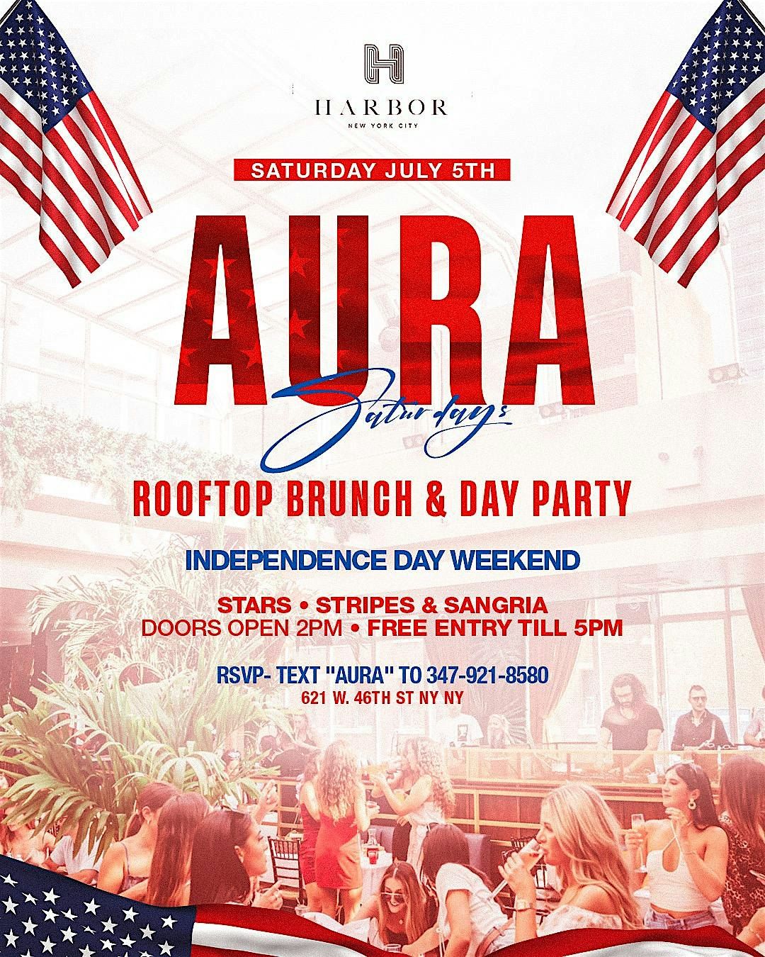 Independence Day Weekend Rooftop Brunch Party @ Harbor NYC