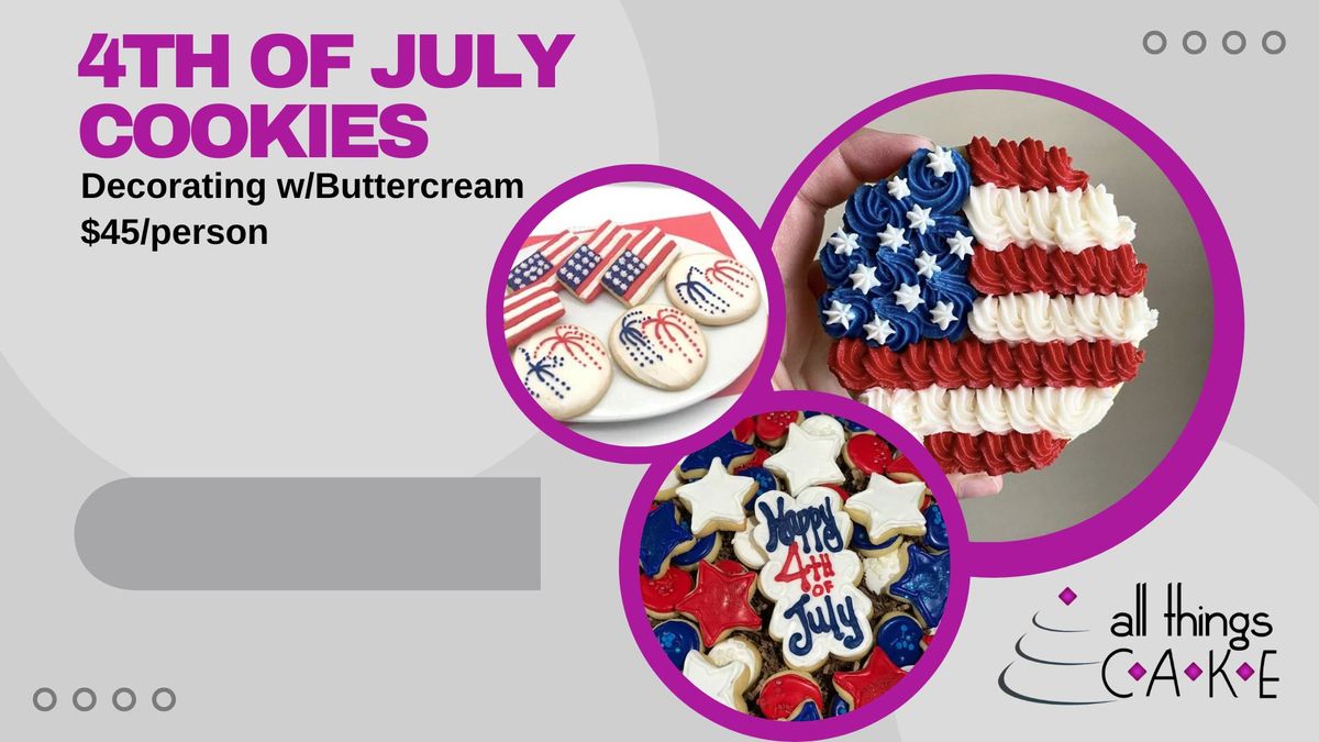 4th of July Cookies with Buttercream