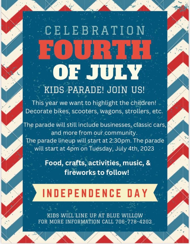 Demorest Glorious Fourth of July Celebration Demorest Park July 4, 2023