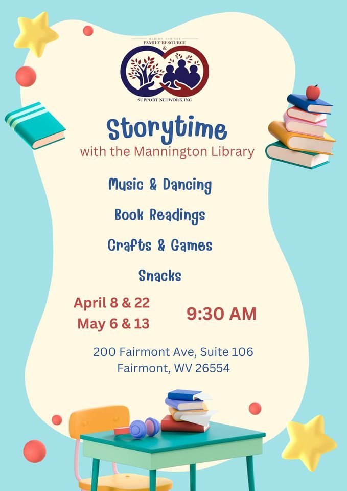 Storytime with the Mannington Library | 200 Fairmont Avenue, Suite 106 ...