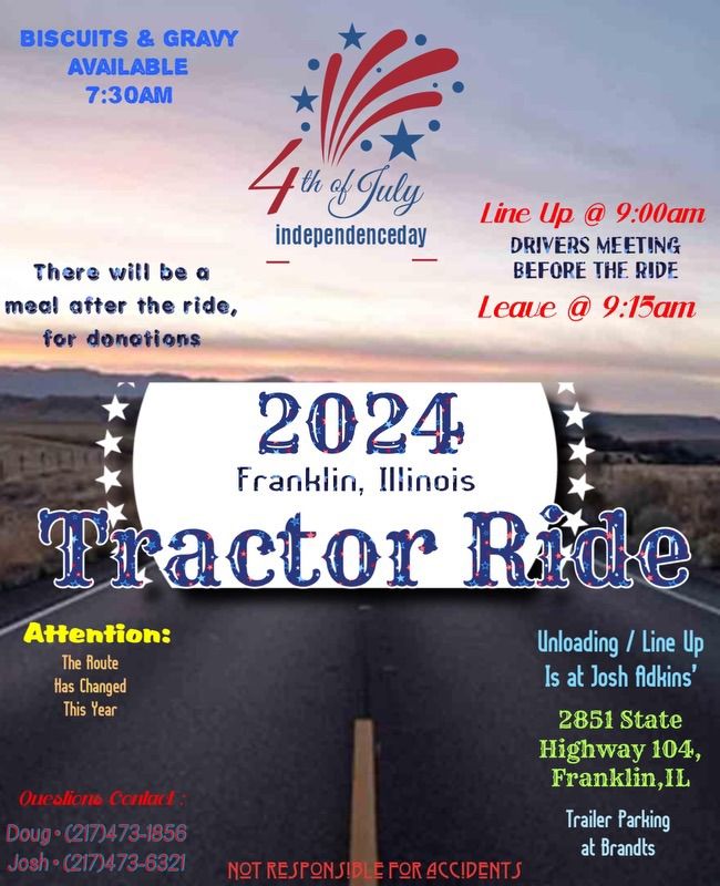 Franklin Fourth of July tractor ride | 2851 state hiway route 104 ...