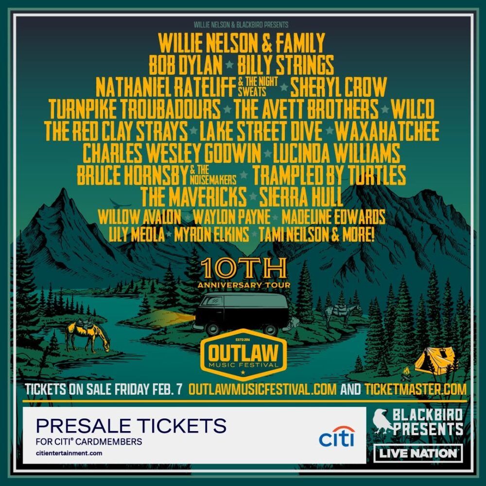 Outlaw Music Festival: Willie Nelson  Bob Dylan  The Avett Brothers & The Mavericks