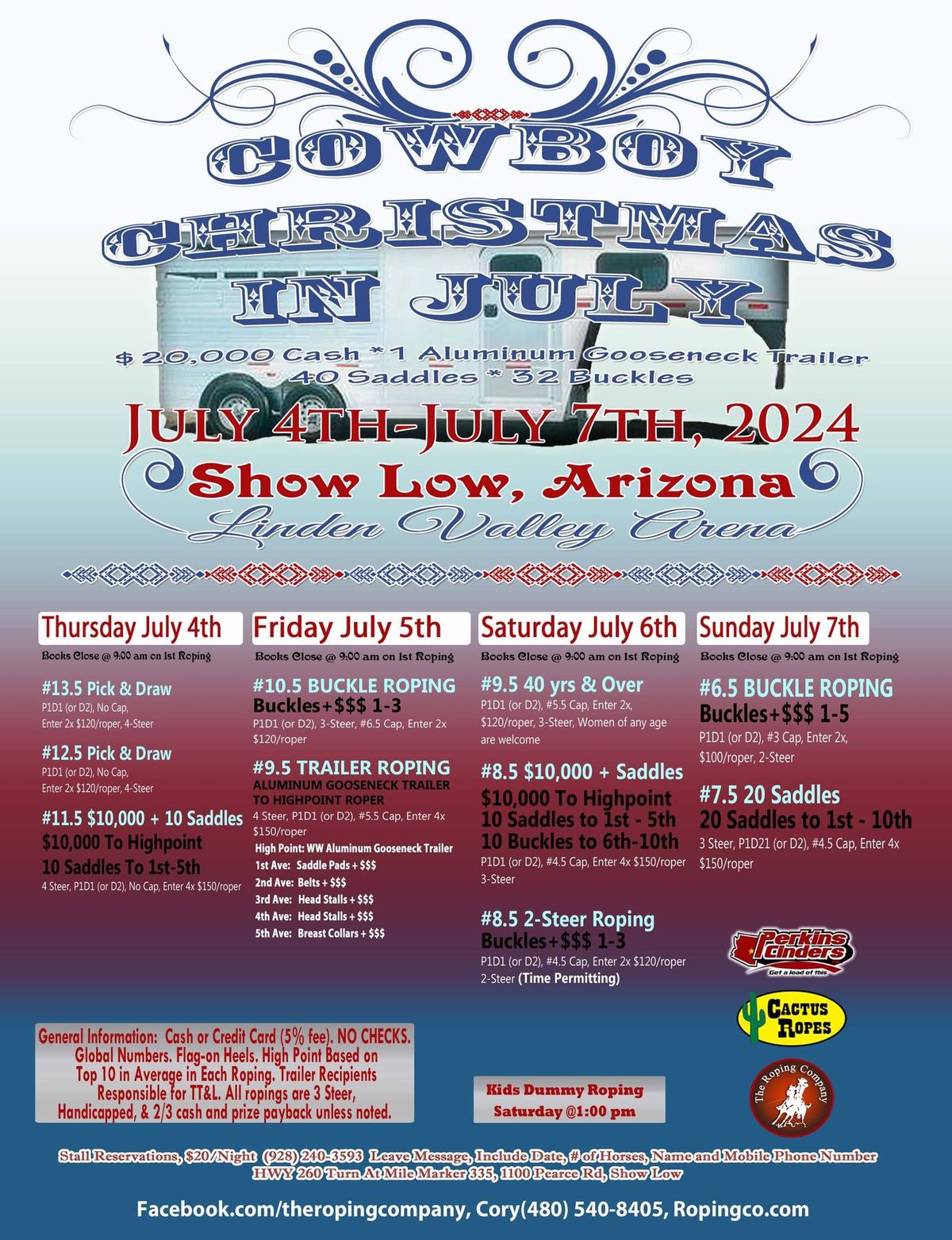 4th of July Linden Valley Arena, Show Low, AZ July 4 to July 7