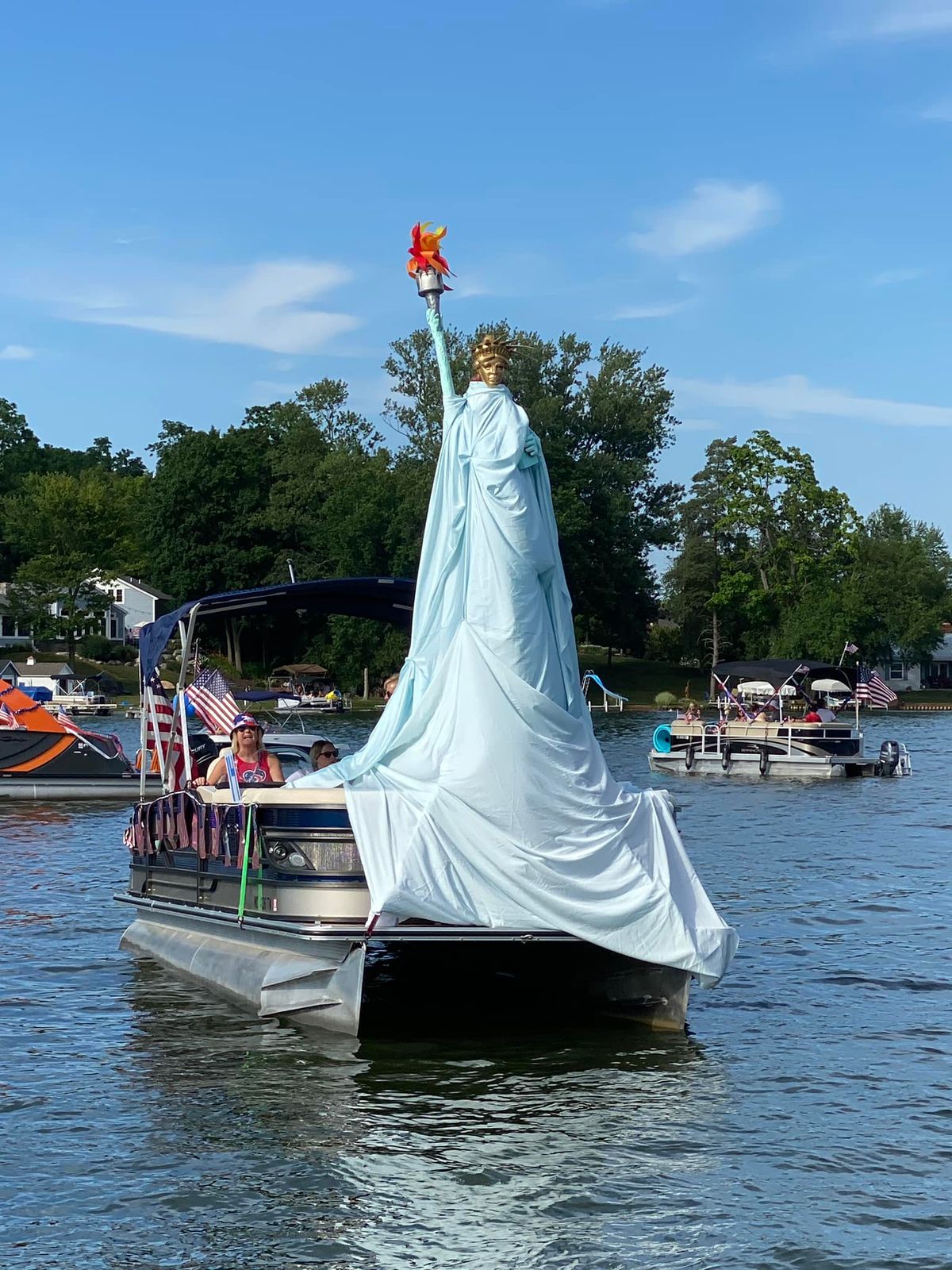 Fourth of July Boat Parade Lobdell Boat Launch, Linden, MI July 4, 2024