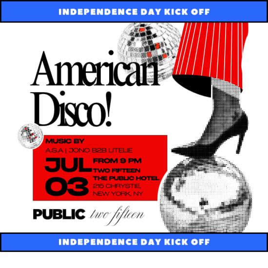 July 3rd Pre-Independence American Disco Party