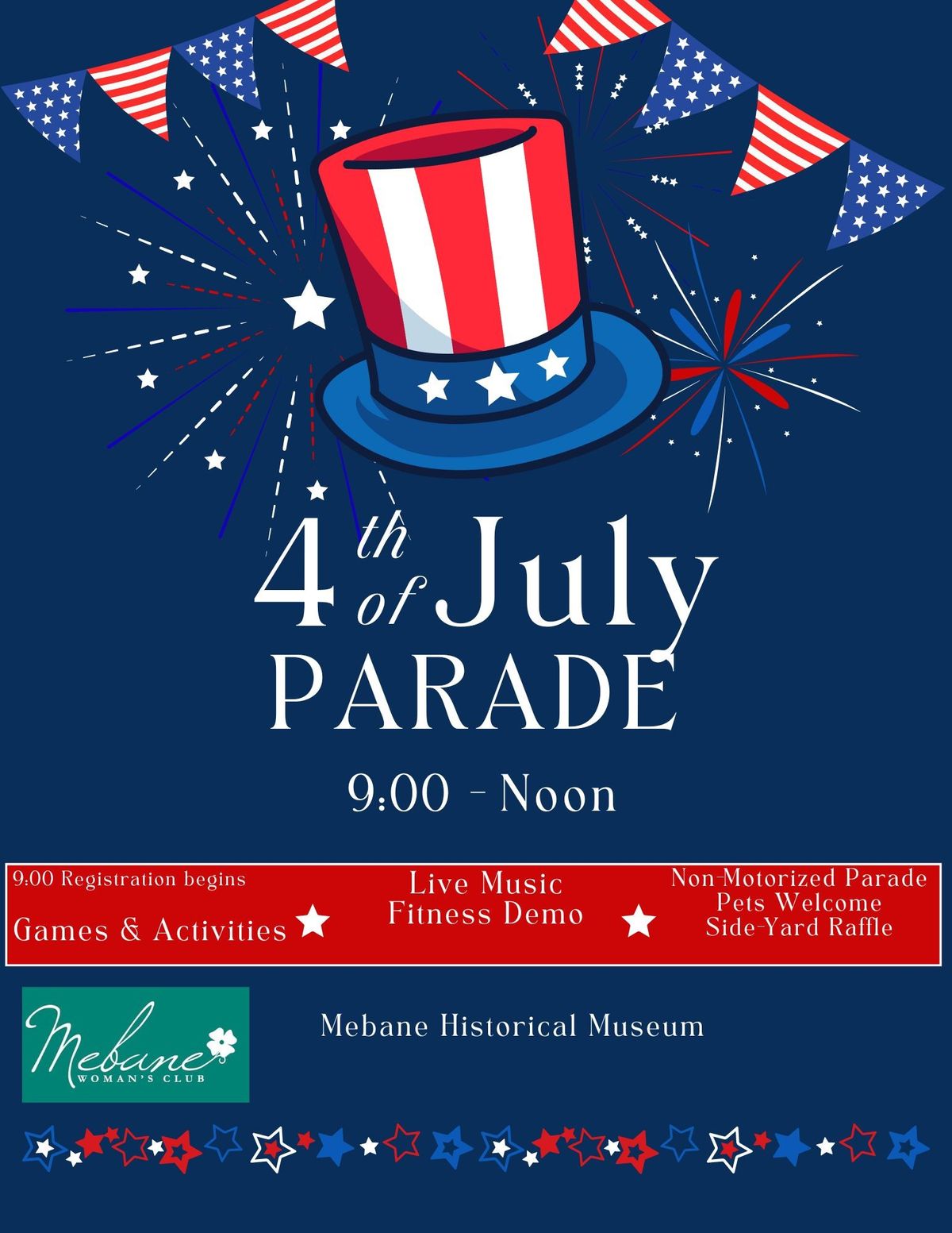 Fourth of July Parade Mebane Historical Museum July 4, 2024